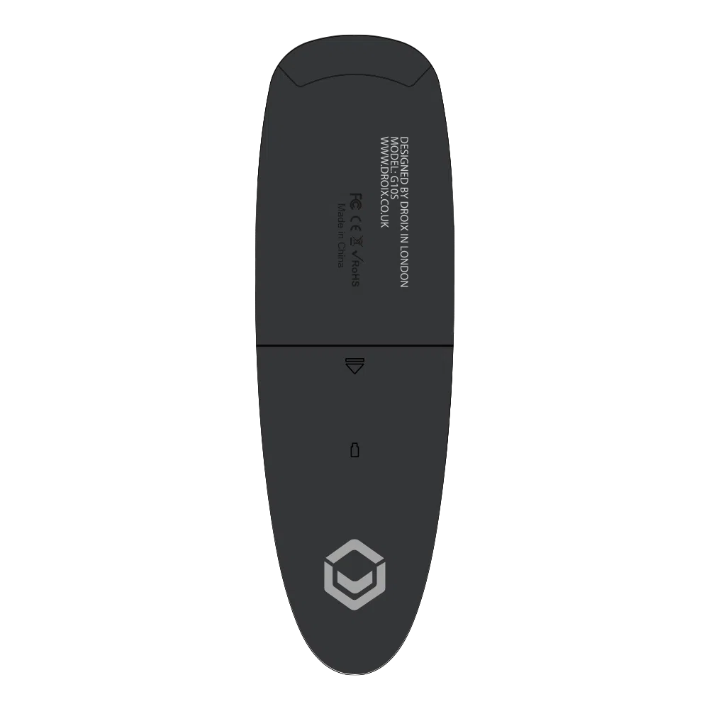 DroiX G10S Backlit Air-Mouse - Shown from the Back