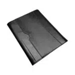 A slightly tilted shot displaying the backside of the case with clean stitching and an ergonomic design.