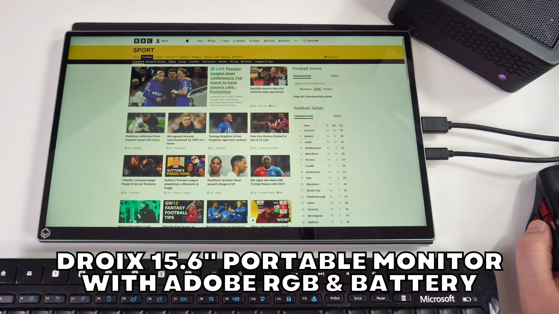 portable monitor with adobe rgb & battery