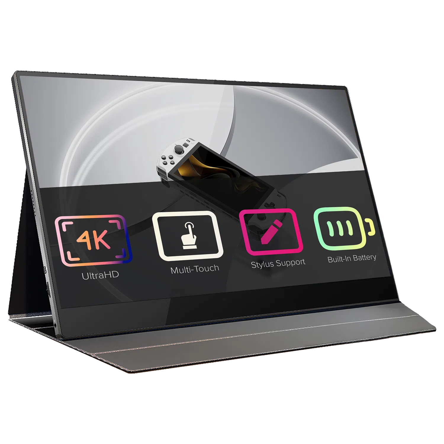 Monitor portatile da 15.6" 4K con supporto per stilo 1 Portable Monitor on Stand