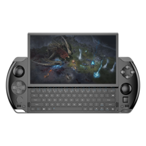 Vista frontale del GPD Win 4 2023 nero