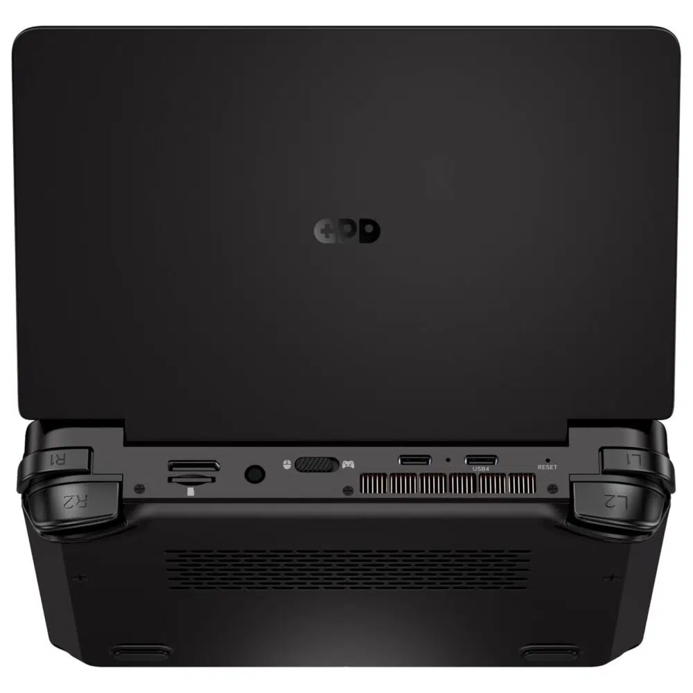 GPD WIN Mini back view, showing the ports