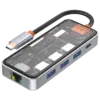 DroiX NT8 caurspīdīgs USB centrmezgla attēls
