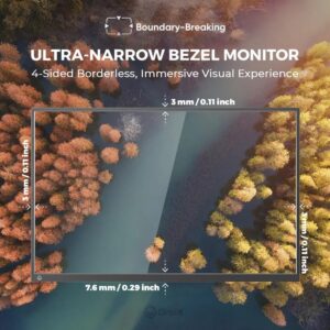 Mostra as molduras e como são ultrafinas no droix PM13.