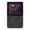 Vue avant du AYANEO Pocket DMG en noir arctique, présentant son design d'inspiration rétro avec un écran OLED de 3,92 pouces, un D-pad, un joystick analogique et des boutons.
