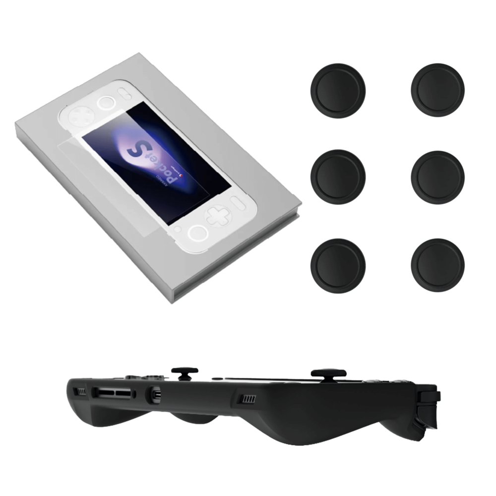Free AYANEO Pocket S Accessories (Protective Case + Grips + Screen Protector)