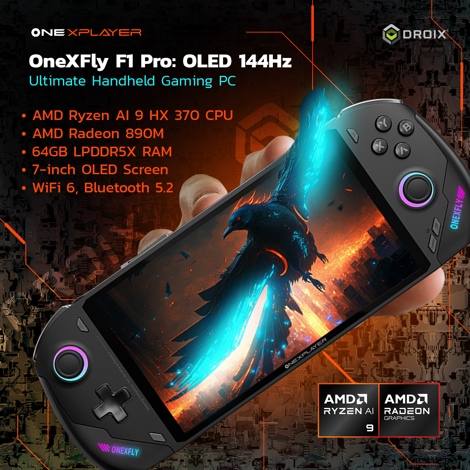 ONEXFLY F1 Pro – 🌍 World's First AMD AI 370 OLED 144Hz Gaming