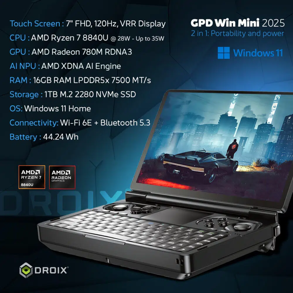 GPD WIN Mini (2025) 🎮 | Compact Handheld Gaming PC