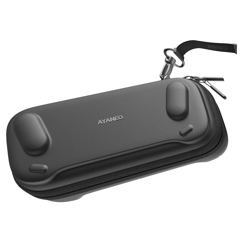 AYANEO 3 Carrying Cases – Protective hard-shell cases designed for the AYANEO 3 handheld gaming console, featuring a durable exterior, secure zipper closure, and ergonomic contours for a perfect fit. Available in black and retro beige color options.