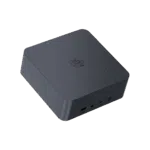 A compact yet powerful EQR5 Mini PC with a Black finish, Beelink branding, USB 3.0 ports, a headphone jack, a power button, and ventilation on the sides.