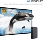 Beelink T5 connected to a 4K display, demonstrating its support for ultra-high-definition resolution.