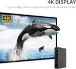 Beelink T5 connected to a 4K display, demonstrating its support for ultra-high-definition resolution.