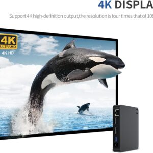 Beelink T5 connected to a 4K display, demonstrating its support for ultra-high-definition resolution.
