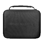 ONEXGPU 2 Carrying Case – A durable, black protective case with a textured exterior, sturdy handle, and embossed ONEXGPU branding, designed for safely storing and transporting the ONEXGPU 2 eGPU