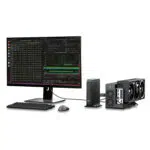 GPD G2 è utilizzato in una workstation professionale per l'elaborazione dei dati basata su Linux, il monitoraggio dei modelli AI e lo sviluppo di software.