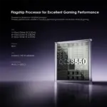 Retroid Pocket Nova QCS8550 processor graphic, glass chip render on dark purple with CPU, Adreno 740 specs