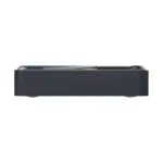 RockTek G2 Next Google TV box in low side view, dark matte rectangular body with glossy top and rounded feet