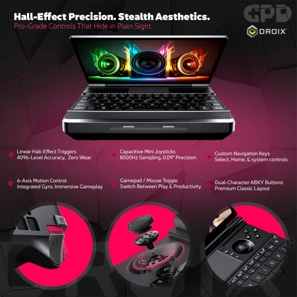GPD WIN Max 3 handheld gaming PC promotional infographic — infographic 07