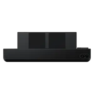 GPD WIN Max 3 External Battery Module 97Wh, matte black front view with ribbed base and GPD logo